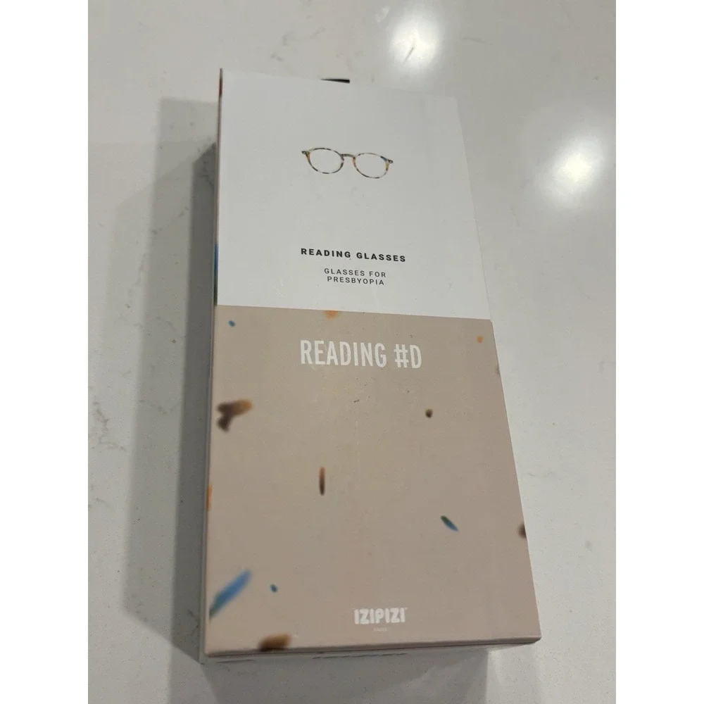 New IZIPIZI READING #D Reading Glasses Women & Men Round 1.0 Blue Tortoise Nib